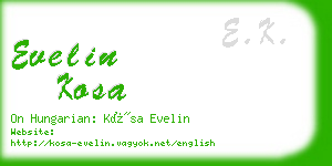 evelin kosa business card